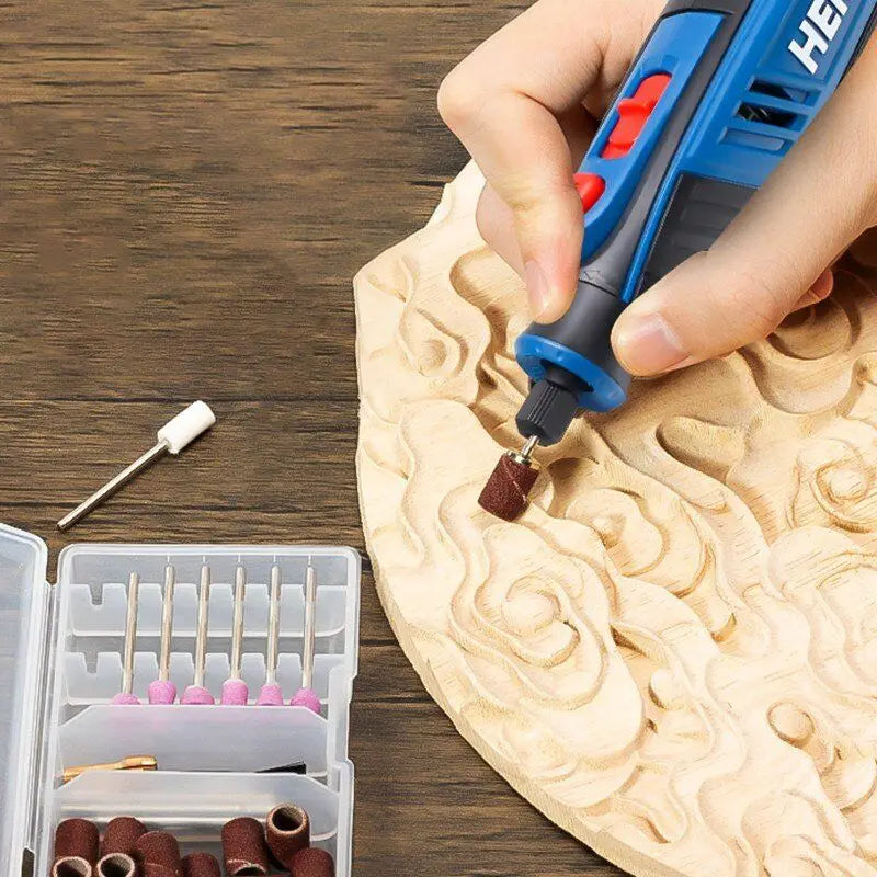 HERZO Cordless Mini Rotary Tool Set for Engraving & Grinding