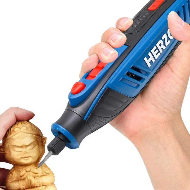 HERZO Cordless Mini Rotary Tool Set for Engraving & Grinding