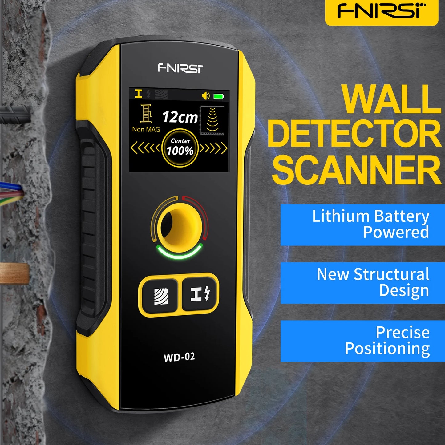 FNIRSI WD-02 Wall Scanner for Studs and Live Wires