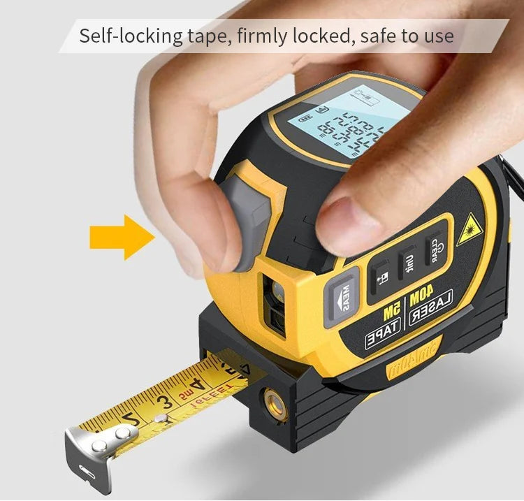 3-in-1 Laser Tape Measure with Digital Display